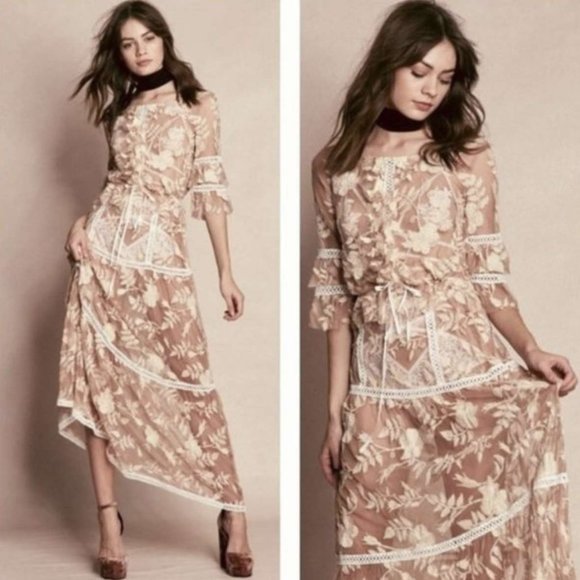 For Love & Lemons Emelia Top & Maxi Skirt Boho Set - Picture 5 of 16